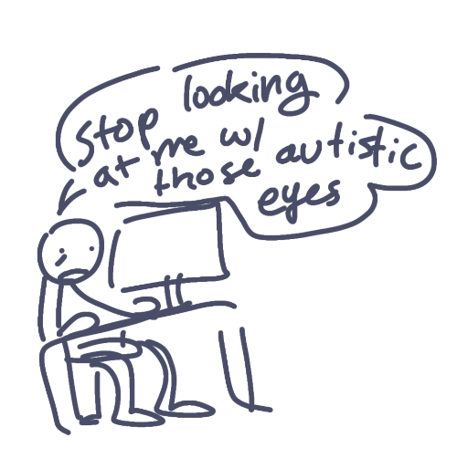 High Quality stop looking at me w/those autistic eyes Blank Meme Template