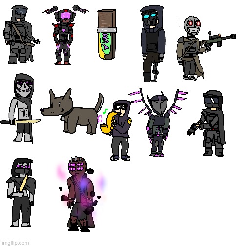 after what seemed like forever i finally have a temp for all of my ocs | made w/ Imgflip meme maker