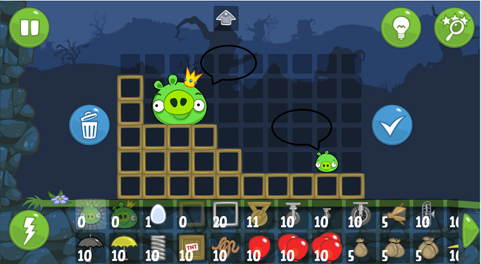 High Quality bad piggies and king pig Blank Meme Template