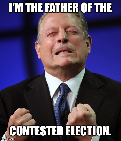 Al gore | I’M THE FATHER OF THE CONTESTED ELECTION. | image tagged in al gore | made w/ Imgflip meme maker
