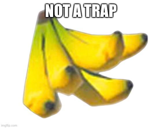 Banananana | NOT A TRAP | image tagged in mighty banana | made w/ Imgflip meme maker