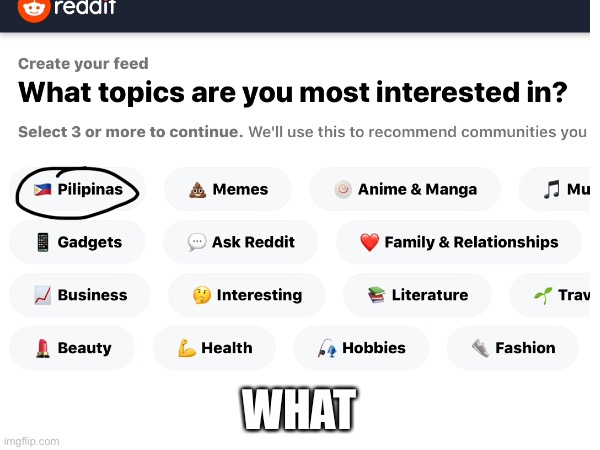 1st time reddit (how do reddit know) | WHAT | image tagged in filipino | made w/ Imgflip meme maker