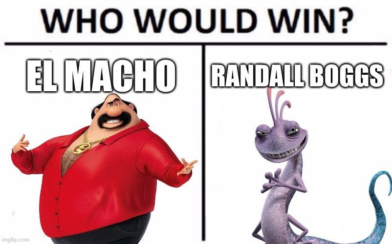 El Macho VS Randall Boggs | EL MACHO; RANDALL BOGGS | image tagged in memes,who would win | made w/ Imgflip meme maker