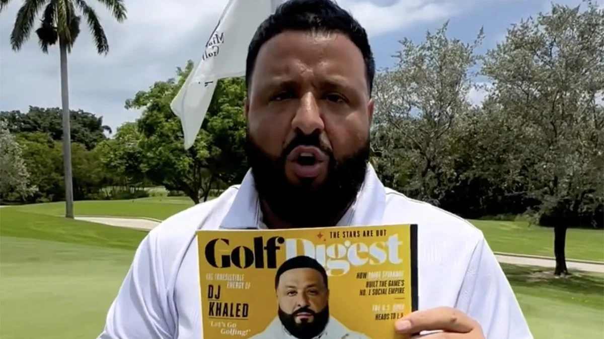 High Quality DJ Khaled Celebrates 'Dream Come True' As 'Golf Digest' Cover St Blank Meme Template