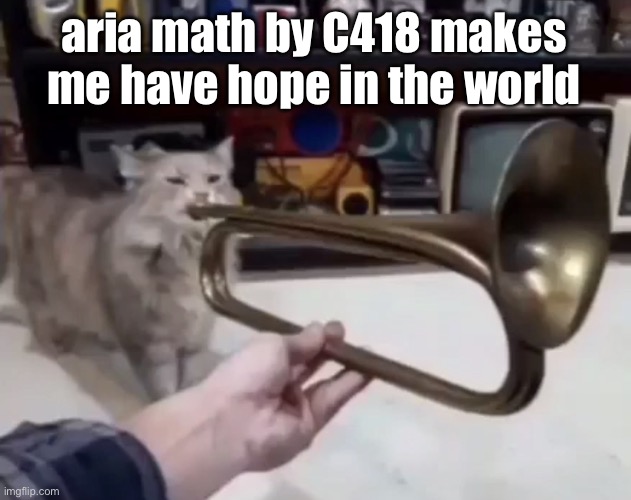 ? | aria math by C418 makes me have hope in the world | made w/ Imgflip meme maker