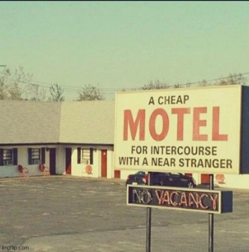 Motel herpes | image tagged in motel,repost,intercourse,vacancy,sex | made w/ Imgflip meme maker