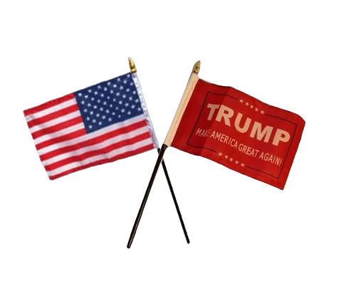 US and Trump flag Blank Meme Template