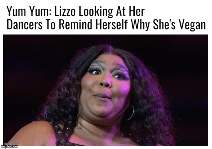 image tagged in lizzo,funny,satire | made w/ Imgflip meme maker