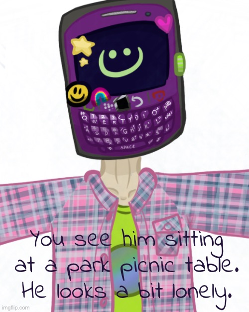 All rps, no op ocs | You see him sitting at a park picnic table. He looks a bit lonely. | made w/ Imgflip meme maker