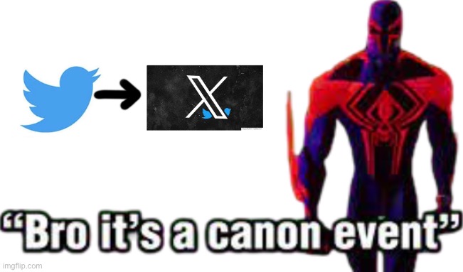 Canon Event | image tagged in bro it s a canon event,twitter | made w/ Imgflip meme maker