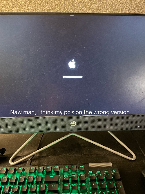 PC Moment | image tagged in pc,apple,opposite | made w/ Imgflip meme maker