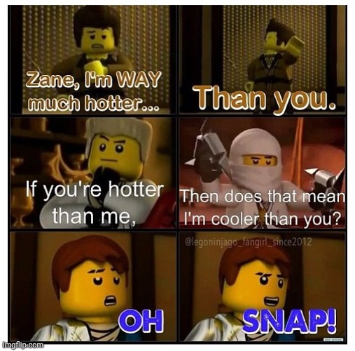 Zane is cooler | image tagged in ninjago | made w/ Imgflip meme maker