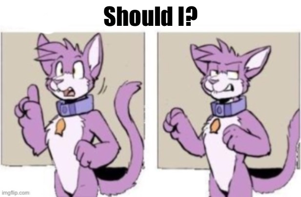 Should I? | image tagged in speechless furry | made w/ Imgflip meme maker