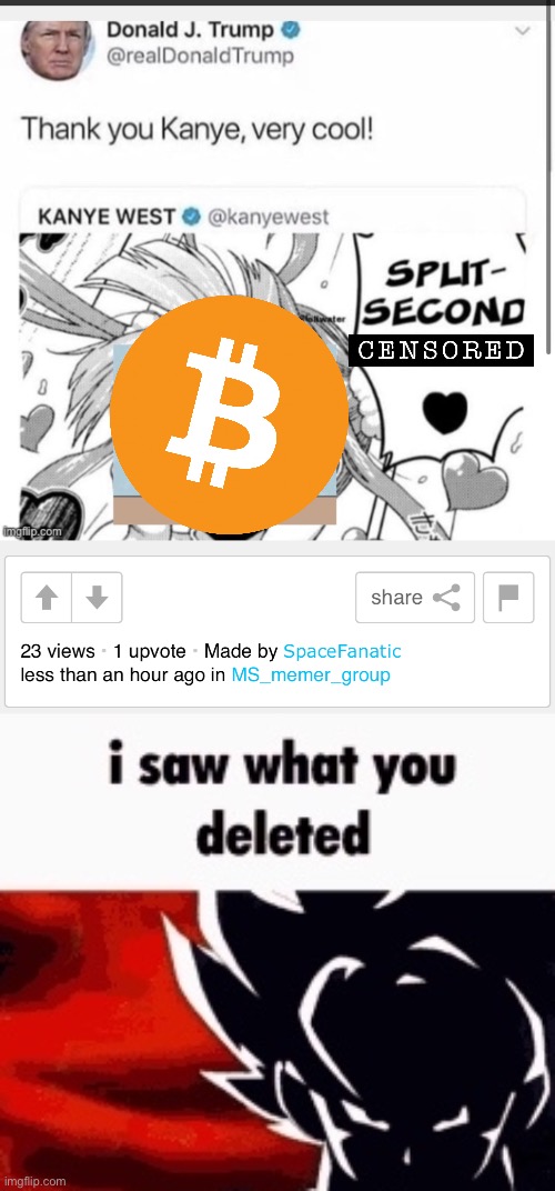 Extra censoring just to be sure | image tagged in i saw what you deleted | made w/ Imgflip meme maker