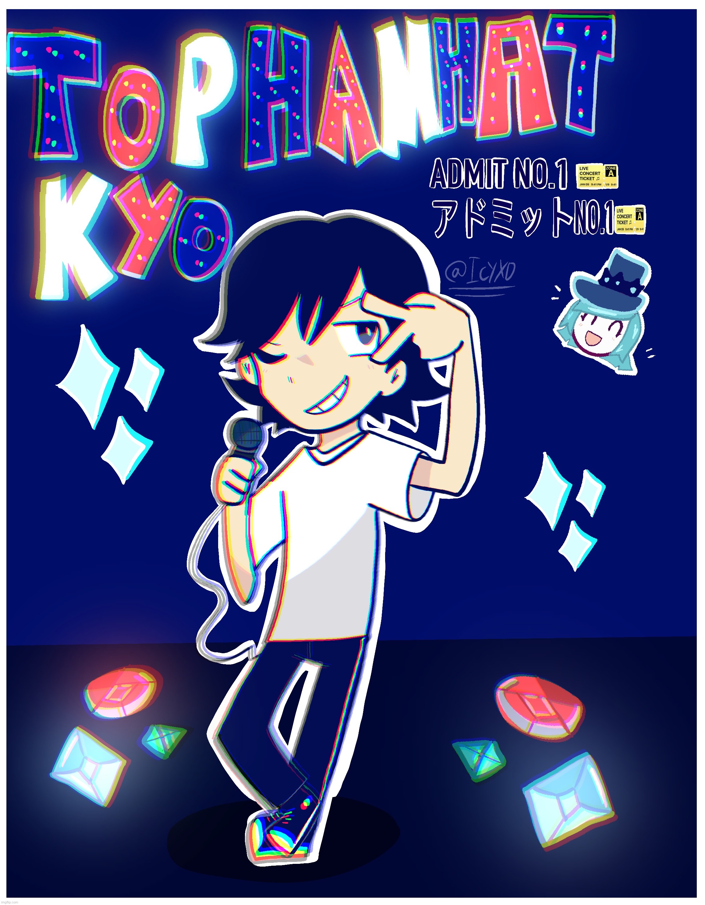 Poster Fanart of TOPHAMHAT-KYO! What do you think? This literally took me 43 minutes to make | made w/ Imgflip meme maker