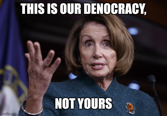 Good old Nancy Pelosi | THIS IS OUR DENOCRACY, NOT YOURS | image tagged in good old nancy pelosi | made w/ Imgflip meme maker