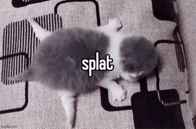 reposted from somewhere | image tagged in splat | made w/ Imgflip meme maker