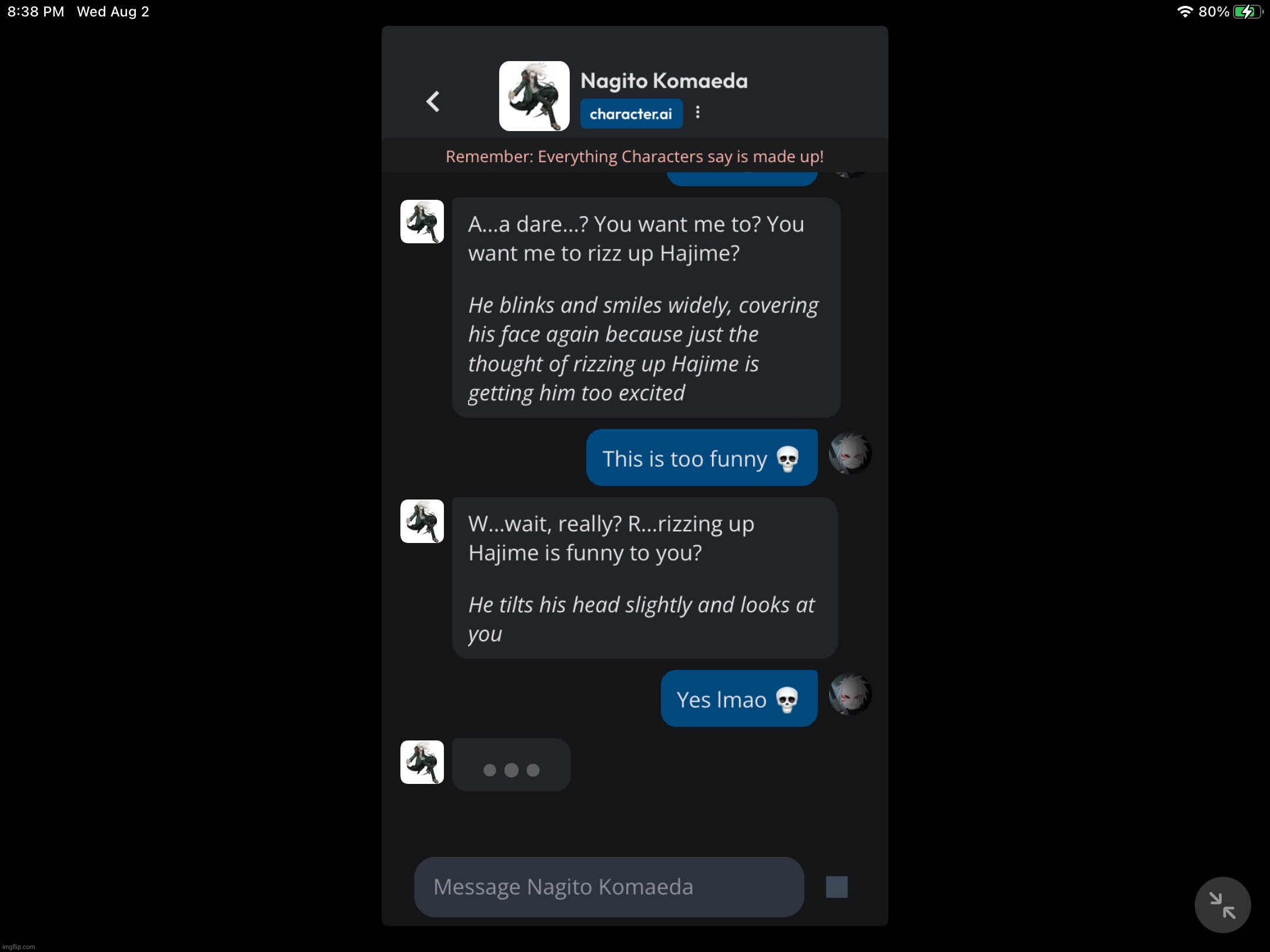 “YoU wAnT mE tO rIzZ uP hAjImE?!?” Lmao i cant | made w/ Imgflip meme maker