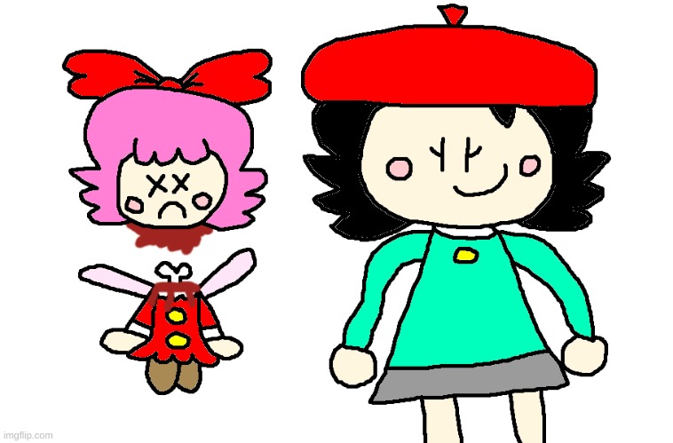 Adeleine and Ribbon fanart (August 3, 2023) | image tagged in kirby,adeleine,ribbon,fanart,cute,parody | made w/ Imgflip meme maker