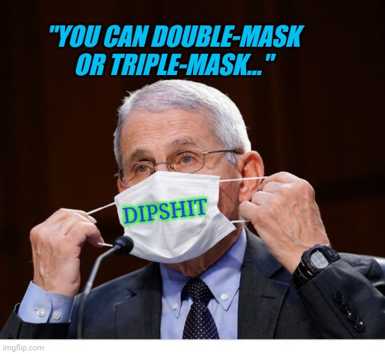 DIPSHIT "YOU CAN DOUBLE-MASK OR TRIPLE-MASK..." | made w/ Imgflip meme maker