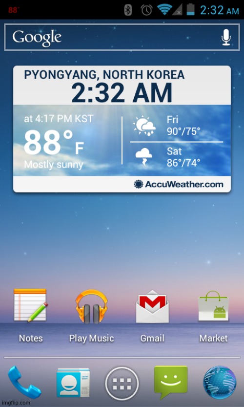 home screen reveal (ignore the weather widget) | made w/ Imgflip meme maker
