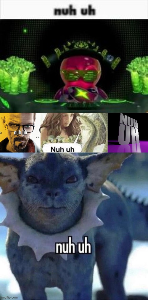 image tagged in nuh uh,breaking bad / half life 2 nuh uh,nuh uh 3d | made w/ Imgflip meme maker