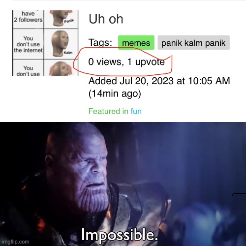 …what? | image tagged in thanos impossible | made w/ Imgflip meme maker