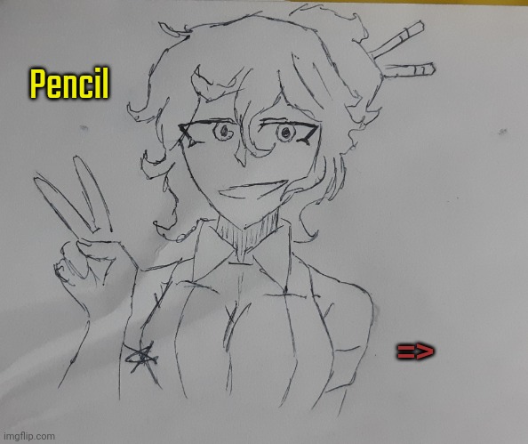 Pencil (request for BlookGaming ) | Pencil; => | image tagged in pencil | made w/ Imgflip meme maker