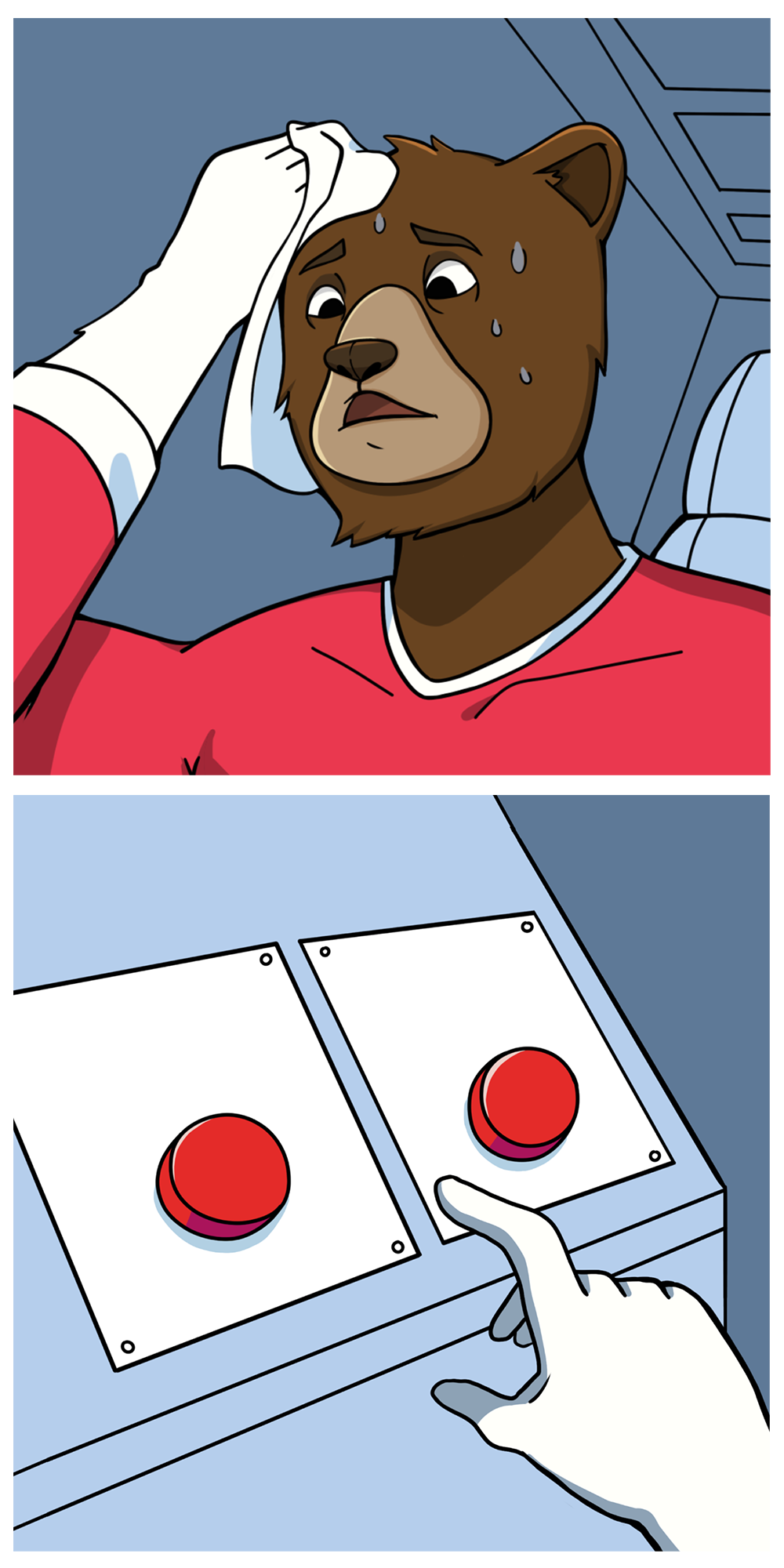 Two Buttons Dilemma Blank Meme Template