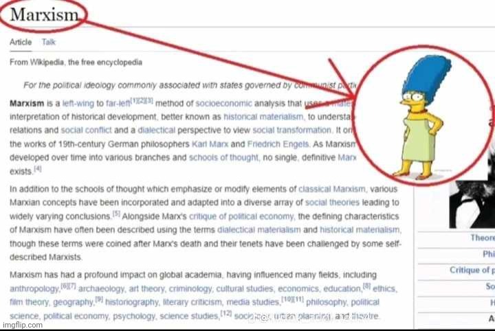 Margeism | image tagged in marxism,marge simpson | made w/ Imgflip meme maker