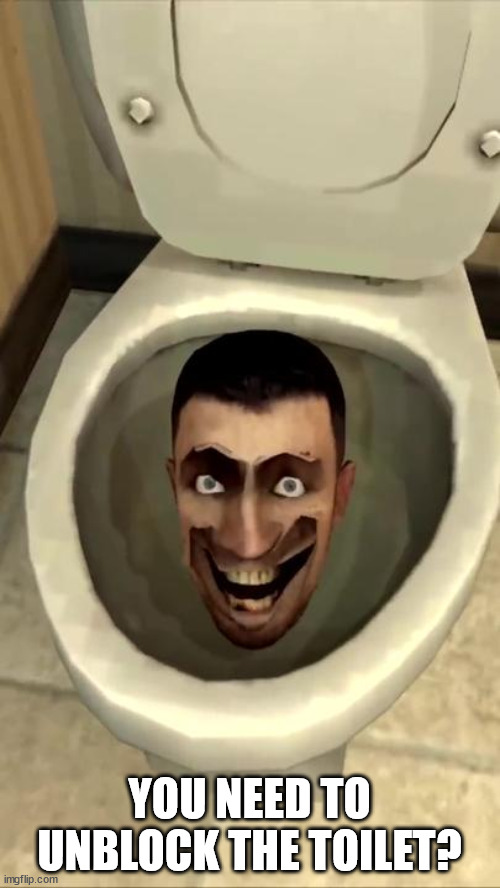 Skibidi toilet | YOU NEED TO UNBLOCK THE TOILET? | image tagged in skibidi toilet | made w/ Imgflip meme maker