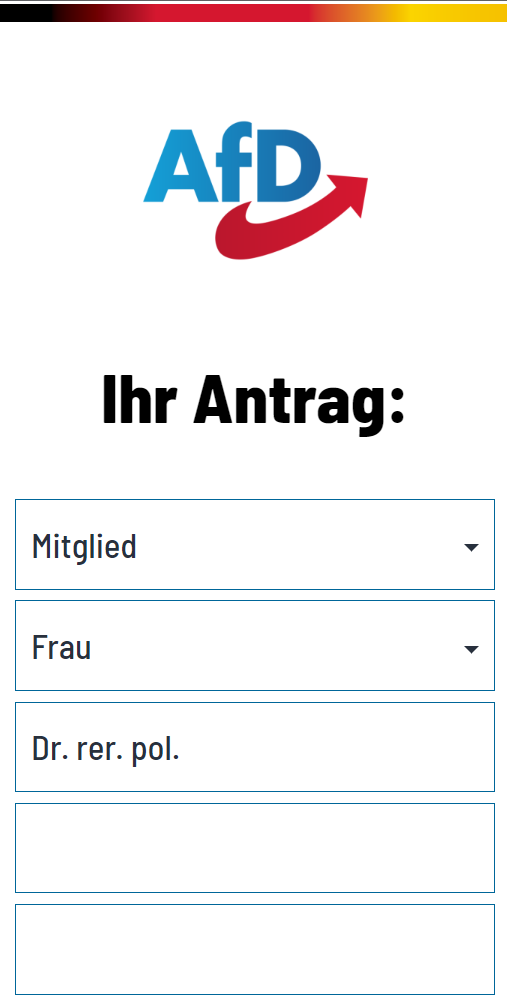 AfD Mitgliedsantrag Blank Meme Template