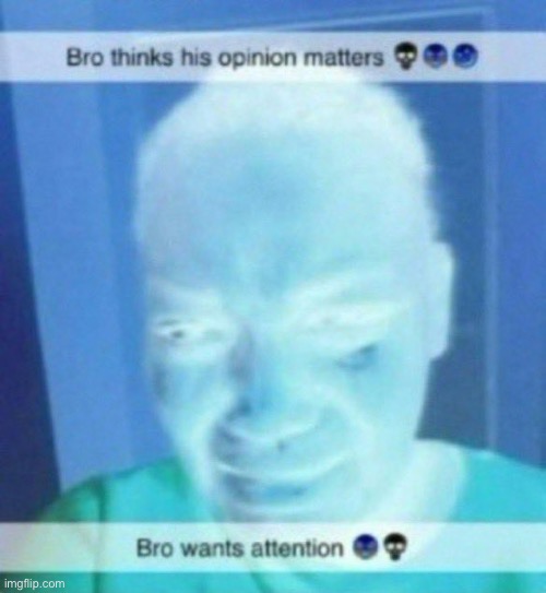 Bro wants attention | image tagged in bro wants attention | made w/ Imgflip meme maker