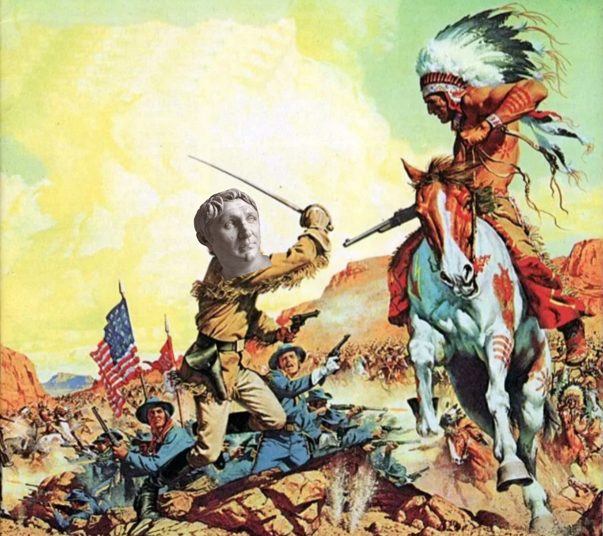 Pompeo generale Custer Blank Meme Template