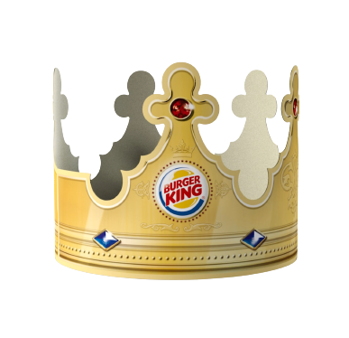 High Quality Burger King Crown Blank Meme Template