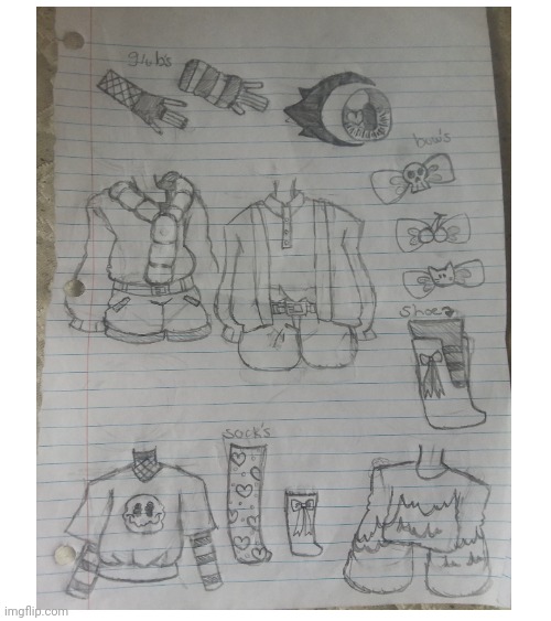I drawled a few more clothing ideas because I usually don't know what to put on my characters | made w/ Imgflip meme maker