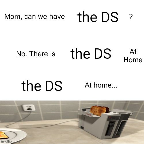 ds | the DS; the DS; the DS | image tagged in mom can we have | made w/ Imgflip meme maker