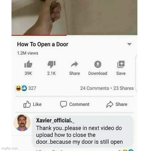 Hold up | image tagged in comments,door,closed,youtube | made w/ Imgflip meme maker