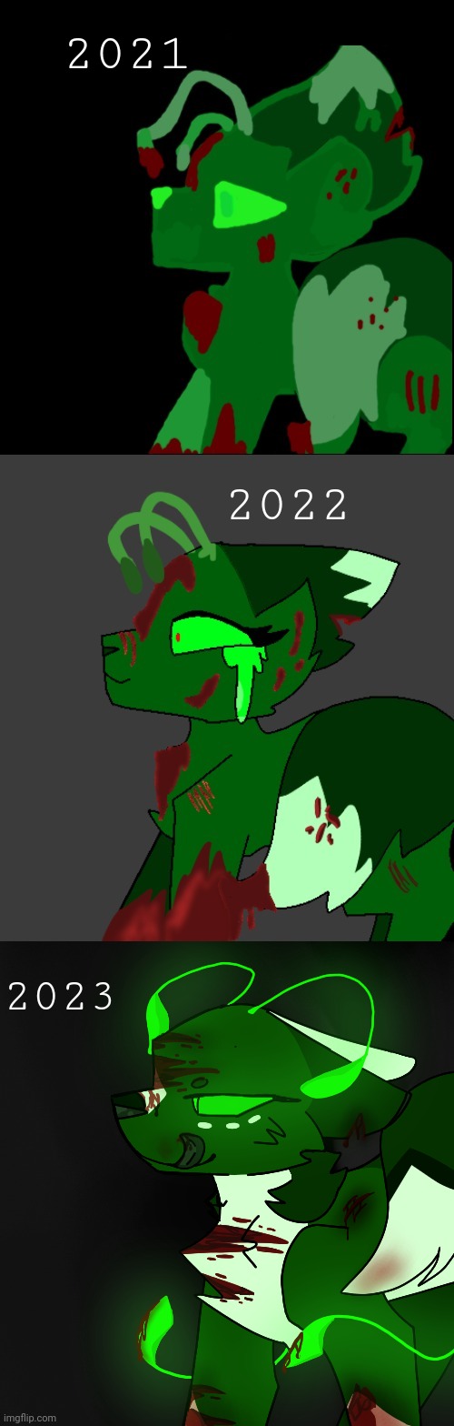 Finished the redraw :} | 2021; 2022; 2023 | made w/ Imgflip meme maker