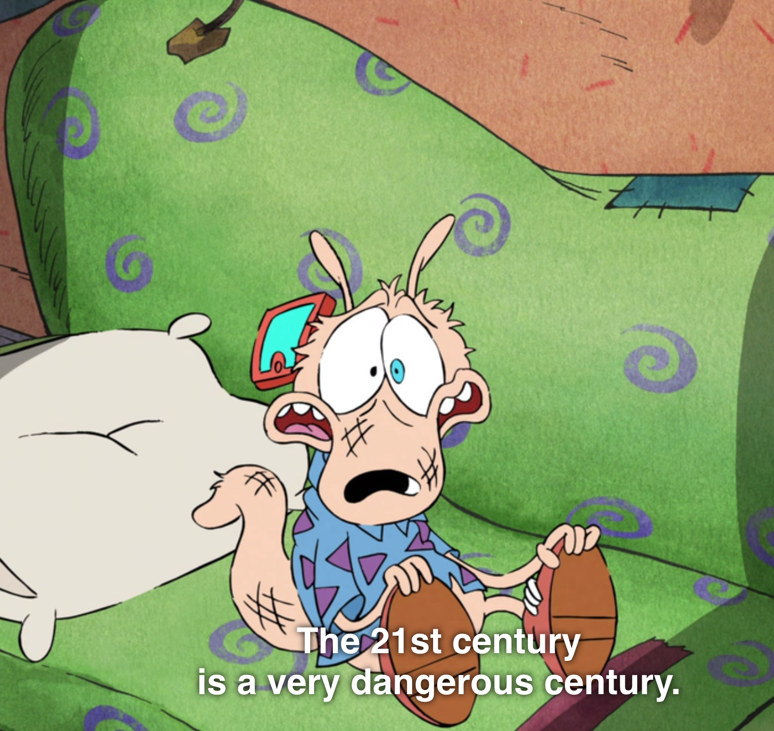 High Quality Rocko the 21st century Blank Meme Template