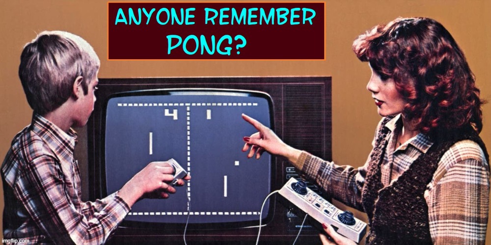 Cane and Abel's first video game | image tagged in vince vance,memes,pong,video games,table tennis,ping pong | made w/ Imgflip meme maker