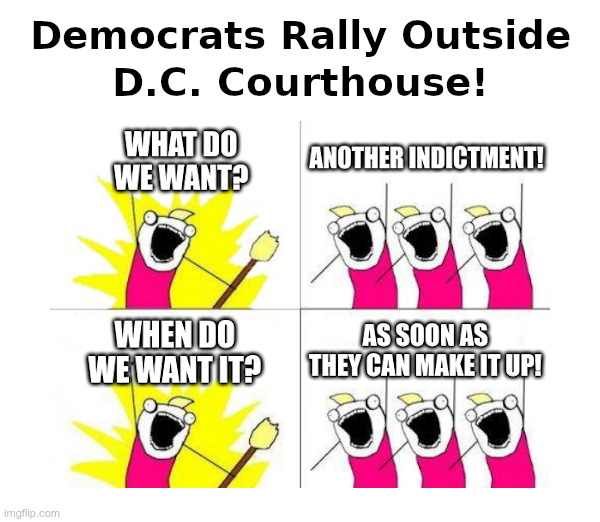 Democrats Rally Outside D.C. Courthouse! | image tagged in democrats,doj,fbi,joe biden,donald trump,witch hunt | made w/ Imgflip meme maker