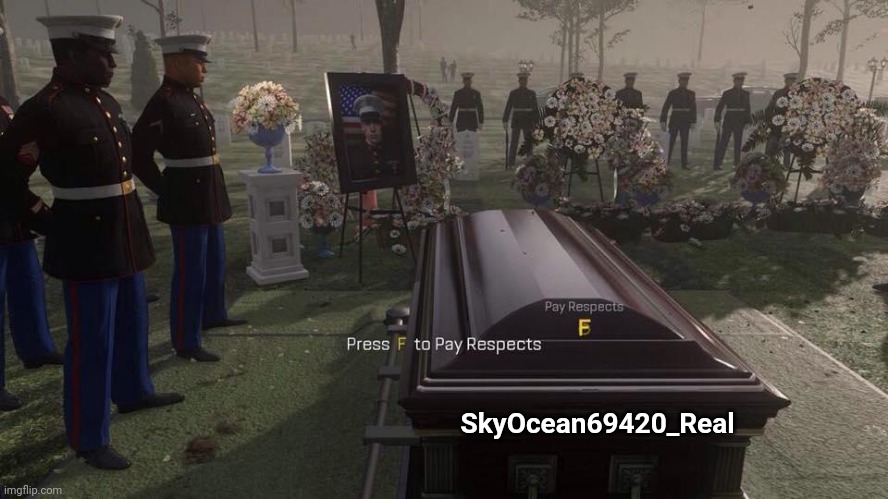 Press F to Pay Respects | SkyOcean69420_Real | image tagged in press f to pay respects | made w/ Imgflip meme maker