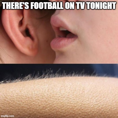 FOOTBALL!!! | THERE'S FOOTBALL ON TV TONIGHT | image tagged in nfl football | made w/ Imgflip meme maker