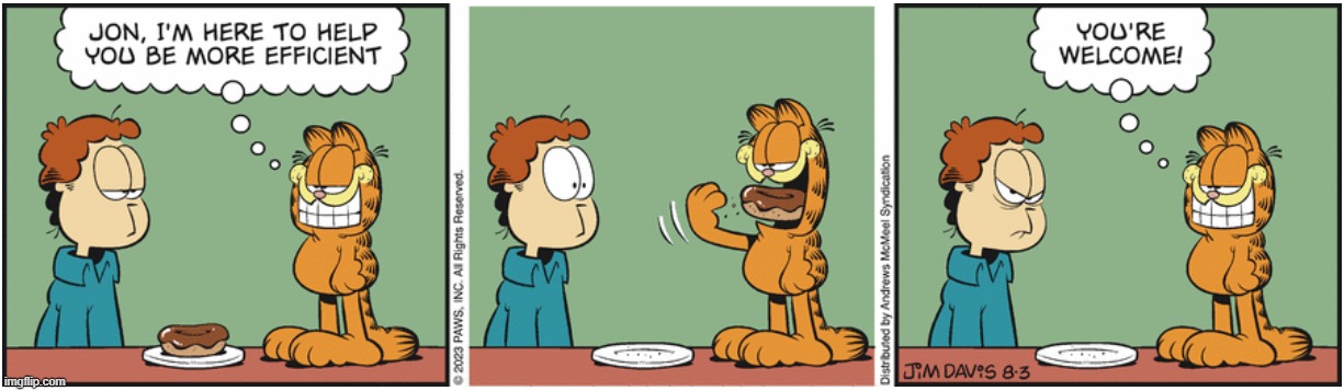 Garfield, August 4th, 2023 | image tagged in garfield,donut | made w/ Imgflip meme maker