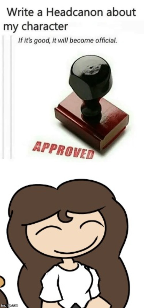 image tagged in write a headcanon about my character | made w/ Imgflip meme maker