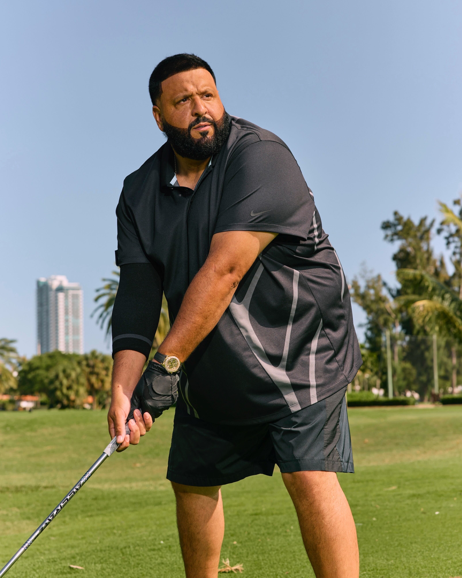 DJ Khaled Playing Golf Blank Meme Template