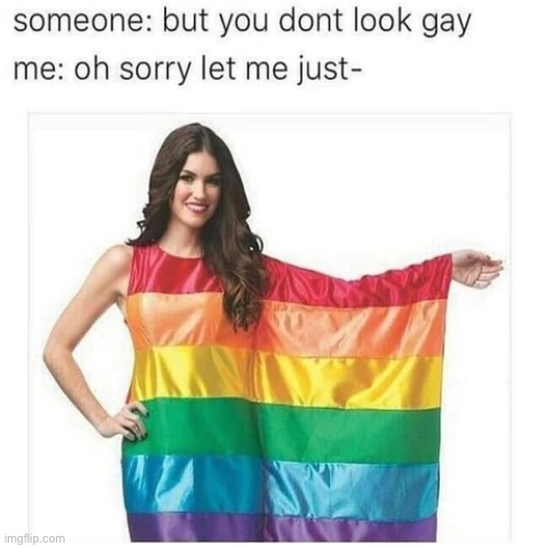 Day 3 of posting random LGBTQ+ memes - do you want me to act gayer or something | made w/ Imgflip meme maker