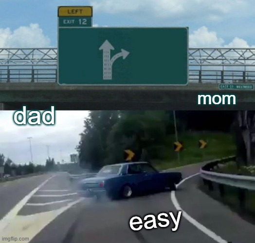 dad or mom | mom; dad; easy | image tagged in memes | made w/ Imgflip meme maker