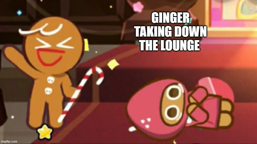 Happy gingerbrave Vs. traumatized strawberry cookie - Imgflip